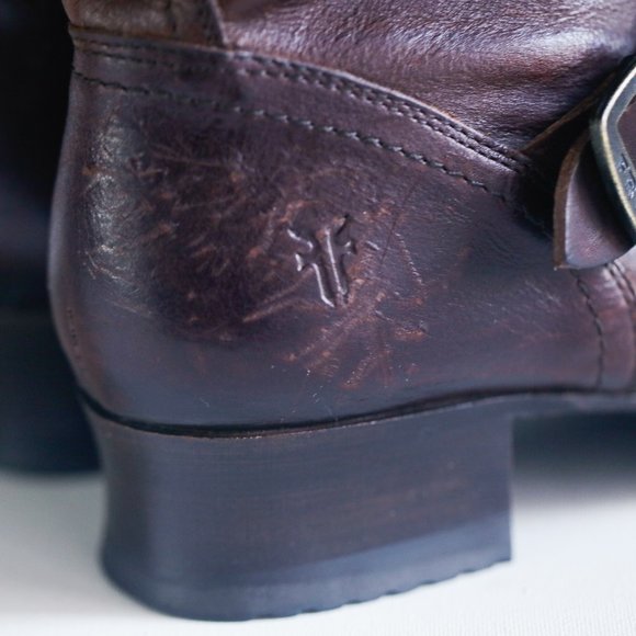 Frye Brown Leather Chestnut Classic Pull on Bootie - Picture 6 of 12